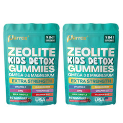 Parrox Zeolite Kids Detox Gummies bottle for on-the-go daily use.