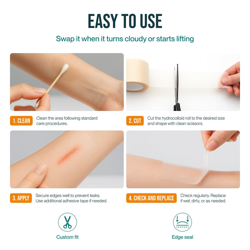 PATCH4U hydrocolloid-roll on elbow for curved-area coverage