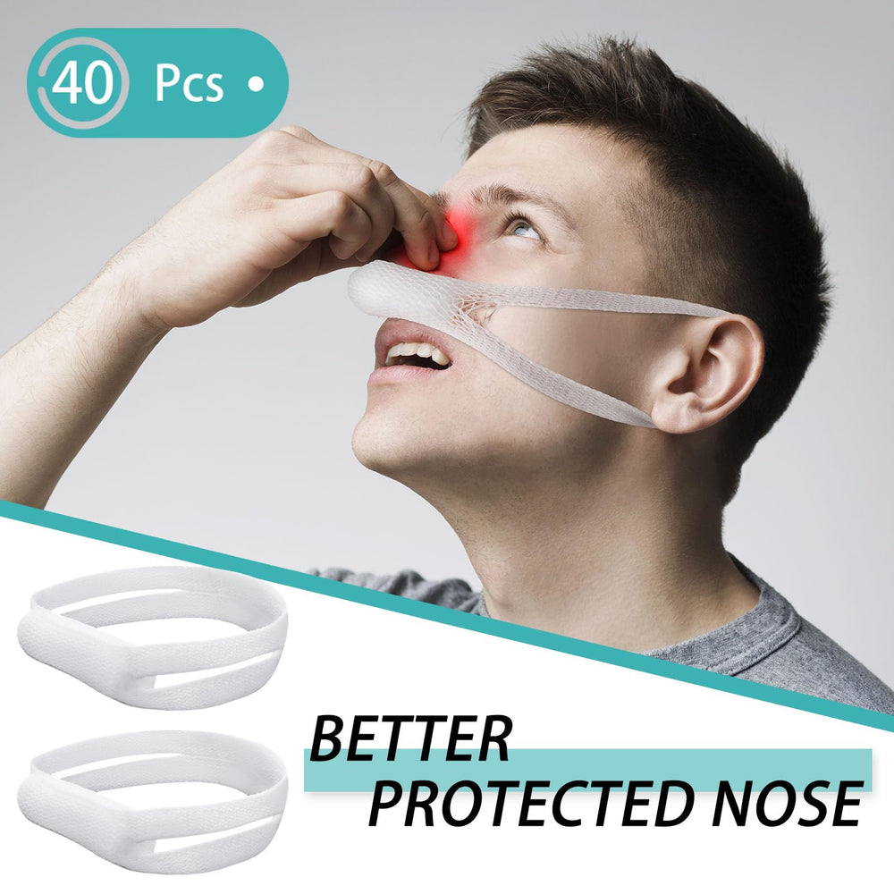 Patelai external nasal bandage made of cotton blend for comfort and moisture control.