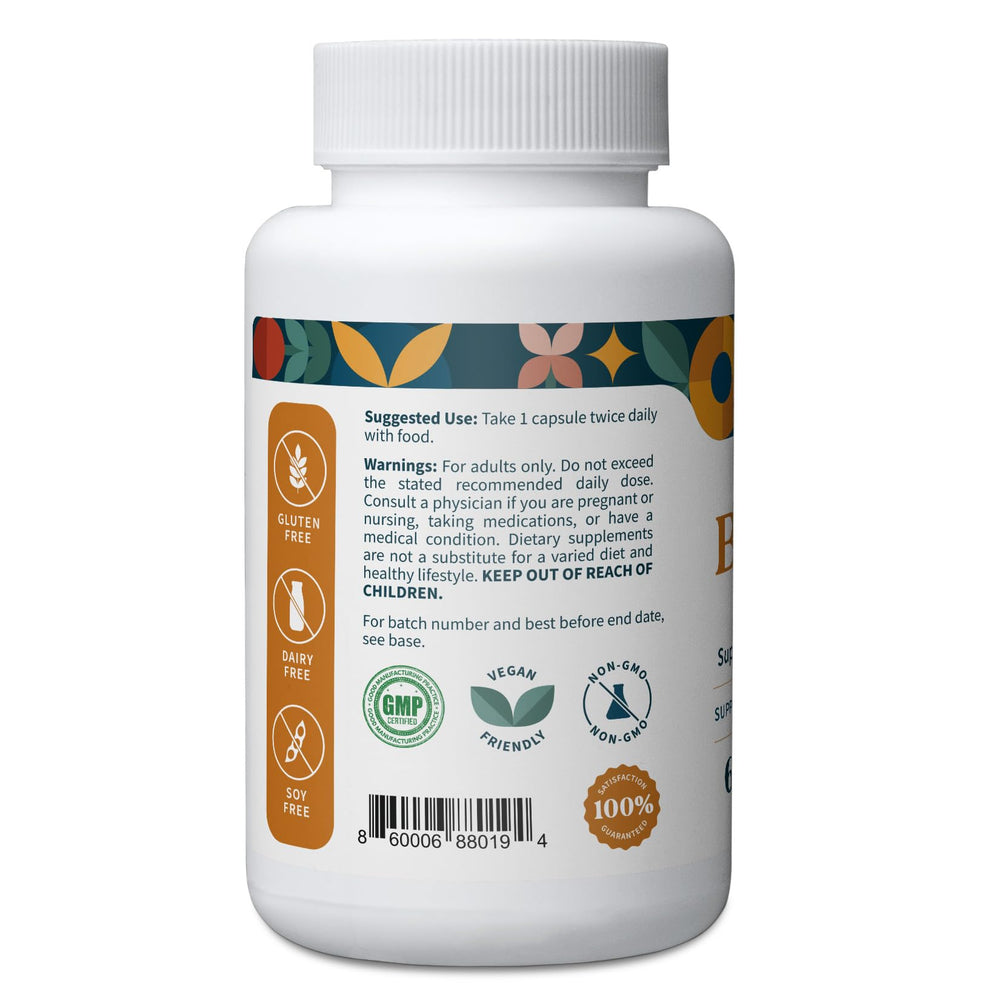 Pattern Wellness Berberine Cinnamon capsules close-up highlighting circulatory wellness