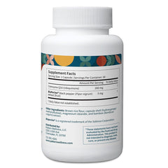 Pattern Wellness CoQ10 label close-up highlighting 200 mg ubiquinone