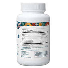 Pattern Wellness Omega3 softgels pills closeup showing burpless capsules.