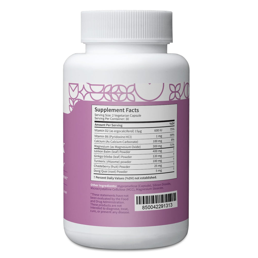 Pattern Wellness PMS Complex capsules ready for daily use during your cycle