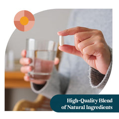 Pattern Wellness Zinc Complex bottle with water demonstrates easy daily use.