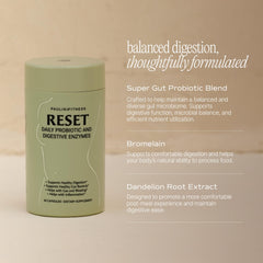 Paulina Fitness Reset Daily bottle pour demonstrates easy daily consumption and post-meal comfort.