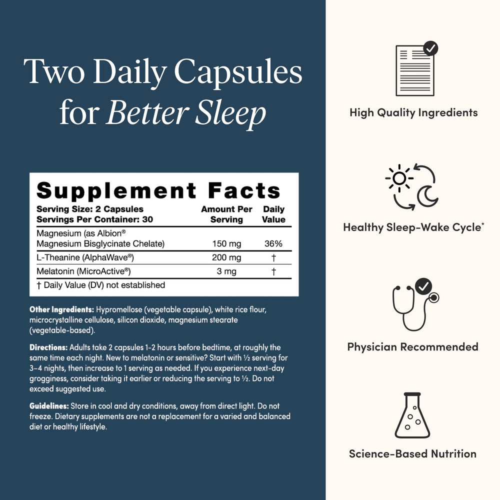 Pause Life Sleep capsules close-up highlighting the formula.
