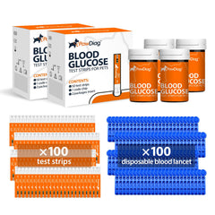 PAWDIAG blood glucose test strip compatible with the PawDiag monitor, offering dependable pet readings.