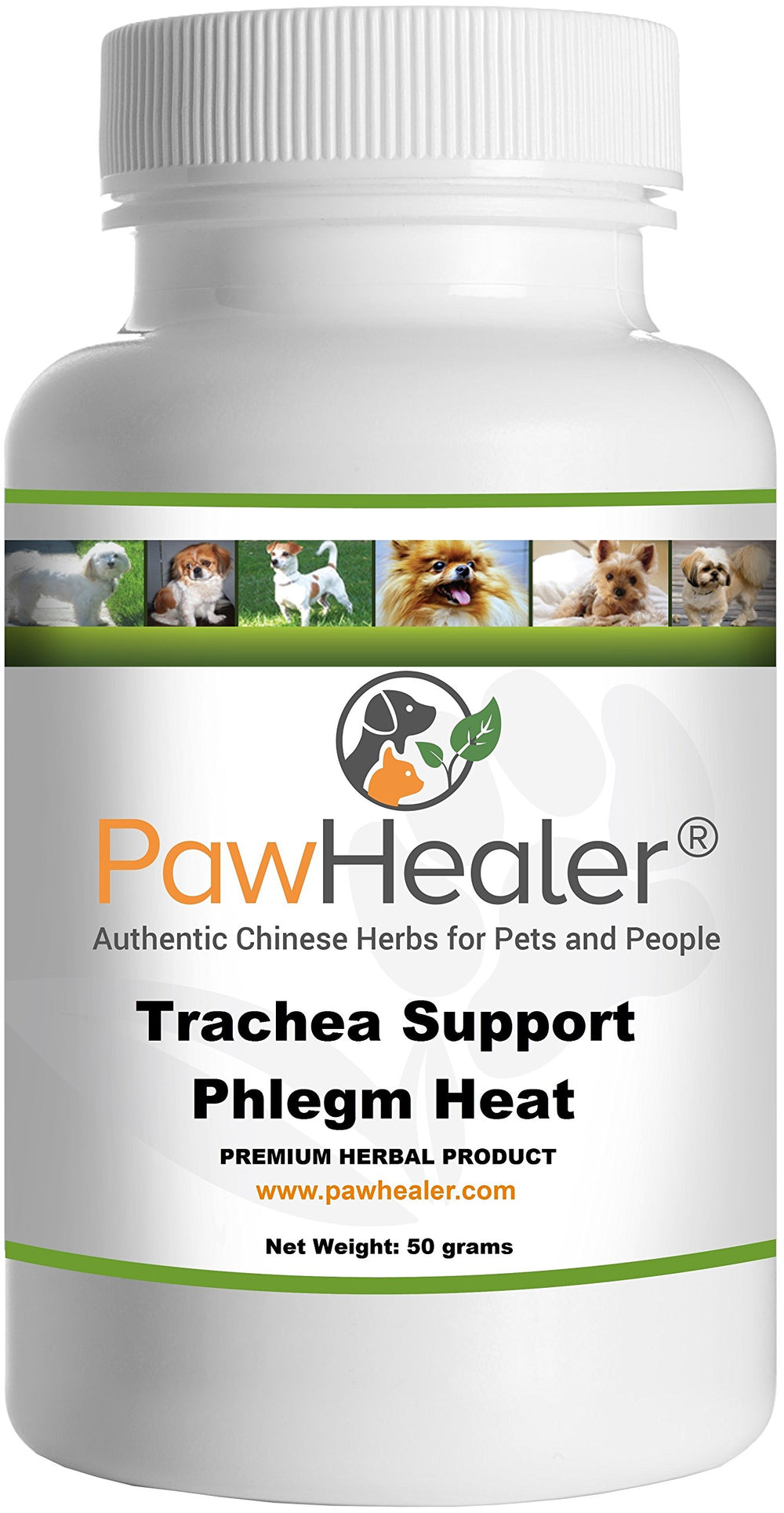 PawHealer Trachea Support powder bottle pour for easy dosing.