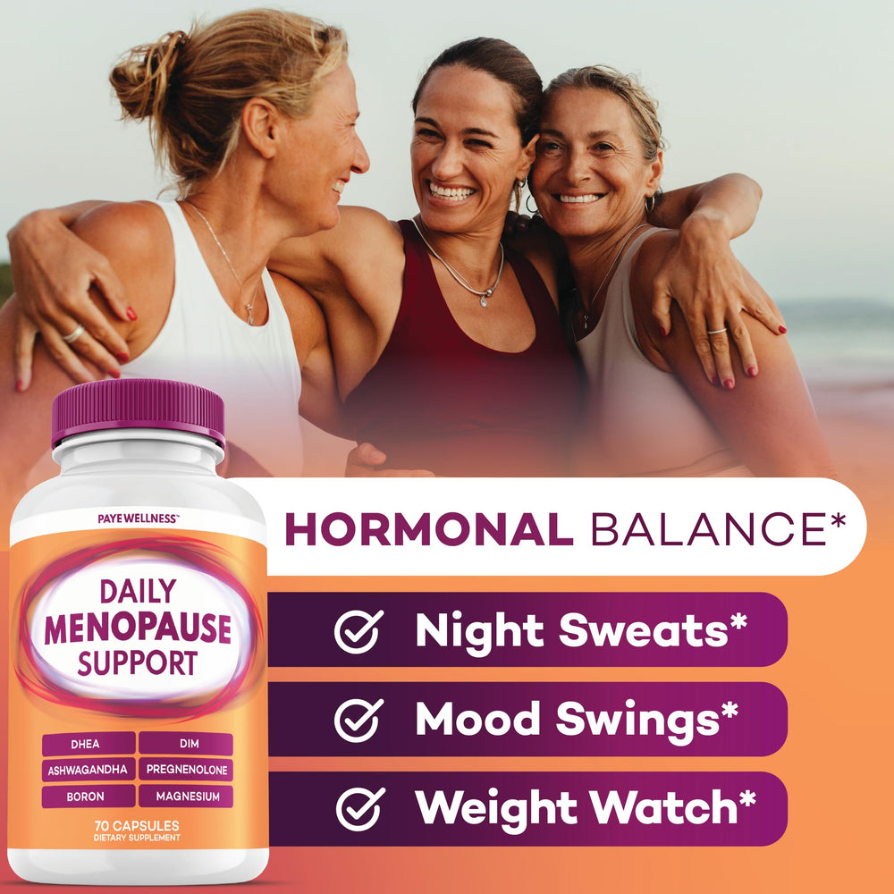 PAYÉ menopause pills daily dose supports mood and stress management.