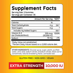 PAYÉ Vitamin D Gummies child-dosage image indicates one gummy option for younger kids.
