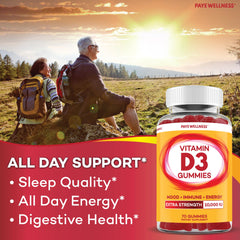 PAYÉ Vitamin D Gummies ingredients-pectin close view shows vegetarian-friendly formula.