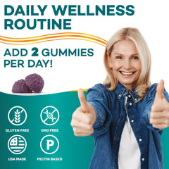 PAYÉ Zinc Gummies berry flavor on kitchen counter ready for daily routine.
