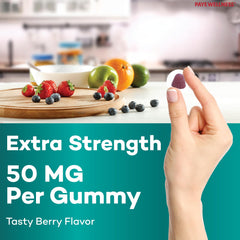 PAYÉ Zinc Gummies label shot showing 50 mg per gummy for transparent dosing.