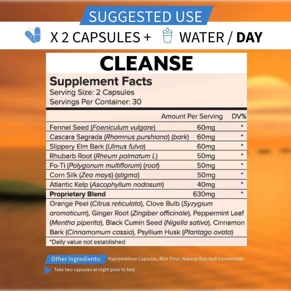 PCI Freedom Cleanse Restore label view highlighting herbal blend and 30-day supply