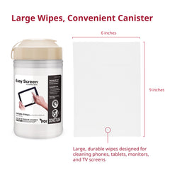 PDI Easy Screen Cleaning Wipes case pack provides ongoing supply for home or office.
