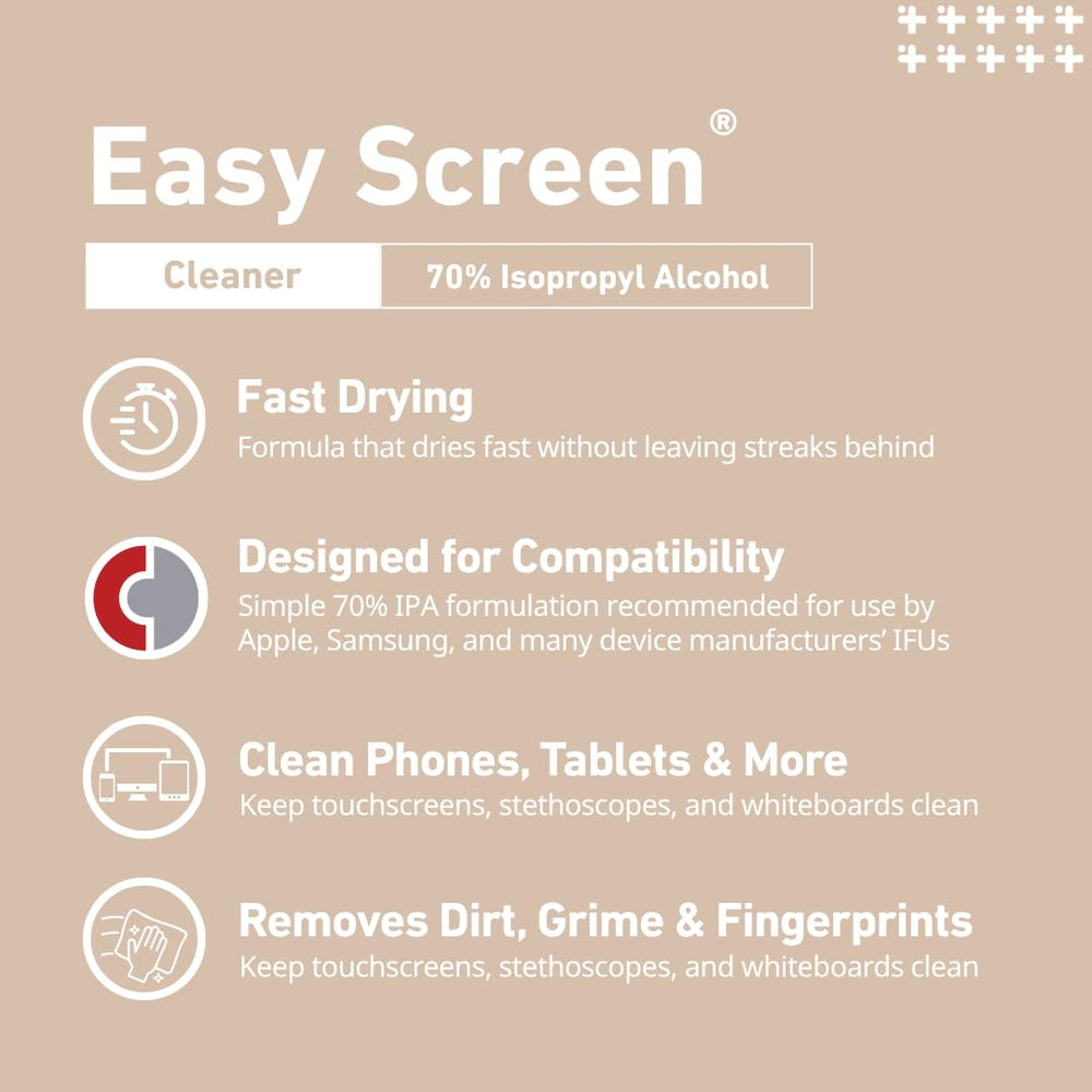 PDI Easy Screen Cleaning Wipes travel-friendly and ready to use anywhere.