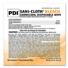 PDI Sani-Cloth Bleach Wipe in use for surface cleaning tasks.