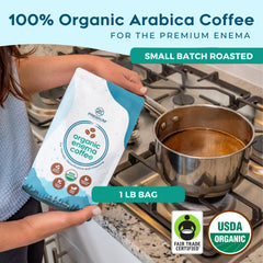 PE Premium Enema coffee—medium grind shown for reliable preparation in routines.
