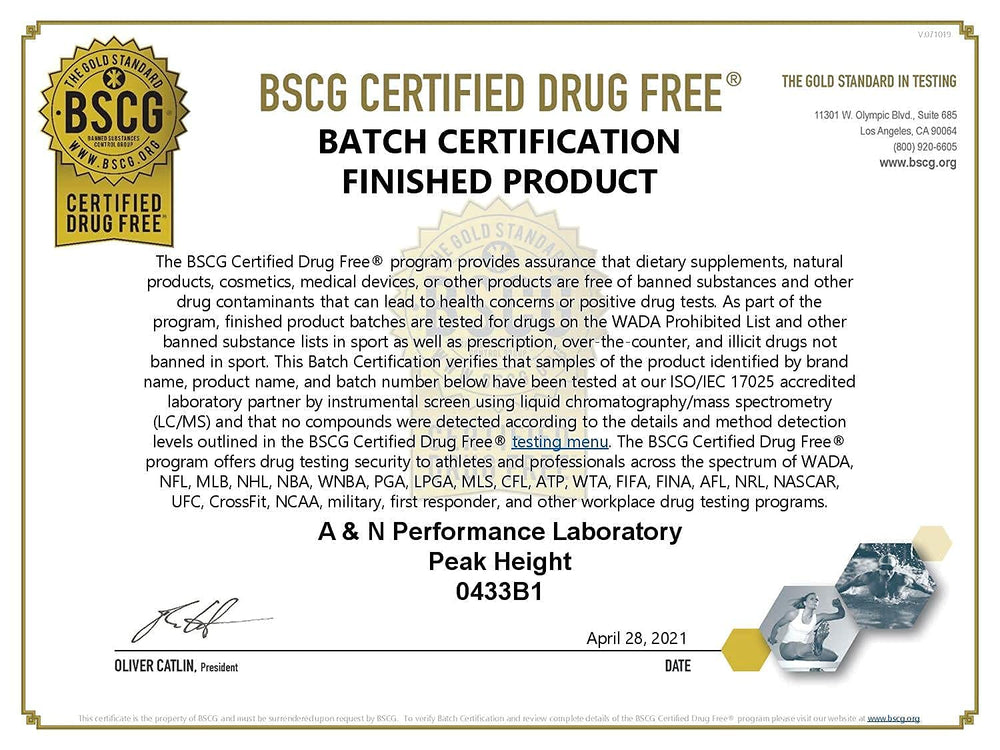 Peak Height packaging box indicates six-month supply