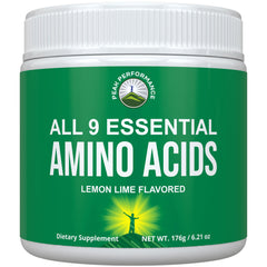 Peak Performance All 9 EAAs powder bottle for post-workout recovery