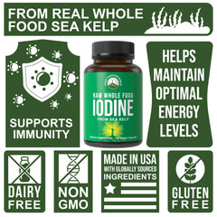 Peak Performance Ascophyllum nodosum kelp source for natural iodine in capsules