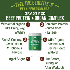 Peak Performance beef protein shake-mix bottle ready for quick recovery.