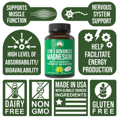 Peak Performance Magtein capsules close-up showing vegan capsules for clean formula.