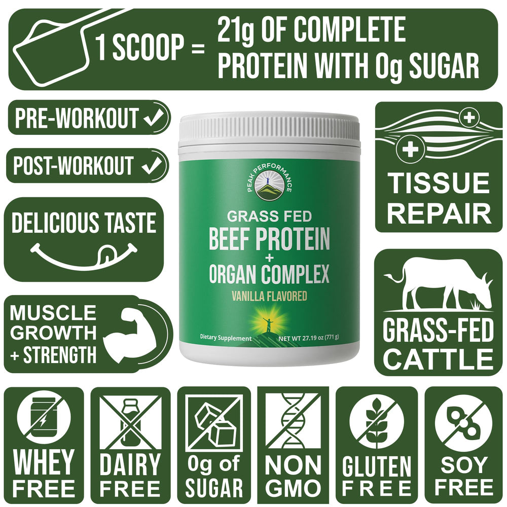 Peak Performance non-GMO seal confirms natural ingredient integrity.