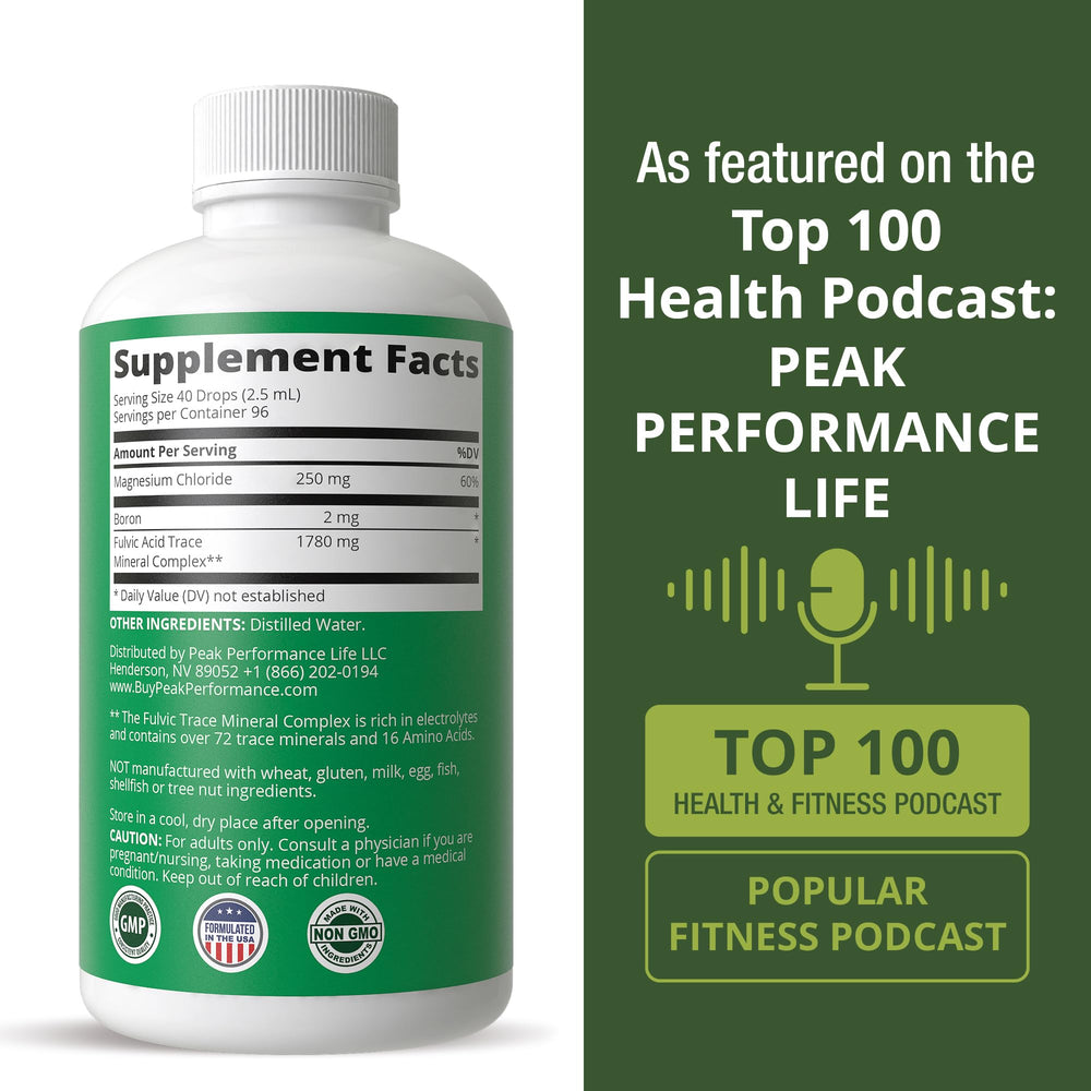 Peak Performance trace minerals help support optimal pH levels for overall wellness.