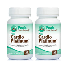 Peak Pure and Natural Peak Cardio Platinum bottle front view for heart support