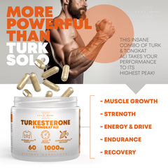 Peak Revival-X label lists Turkesterone and Tongkat Ali for potential synergistic effects.
