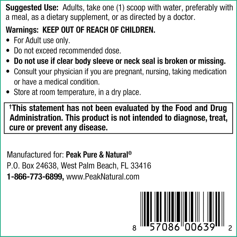 Peak Urinary Tract Powder with juniper berry for gentle cleansing