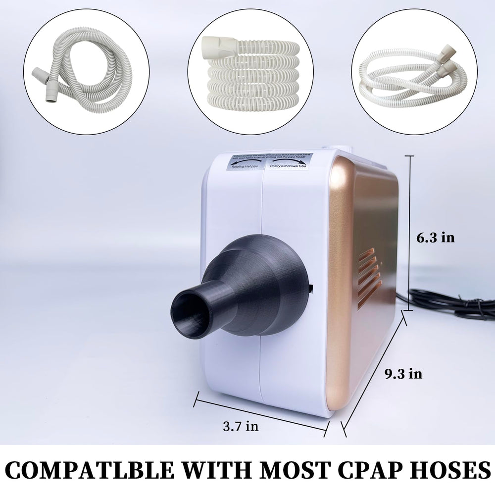 PeakBlen CPAP hose dryer in use showing organized setup