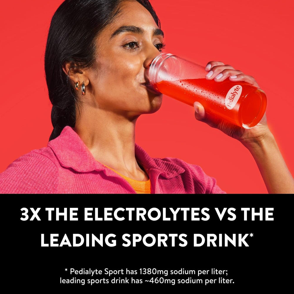 Pedialyte Sport Fruit Punch ready-to-drink bottle for convenient hydration.