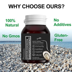 Peehss Oyster Extract packaging emphasizing sustainability