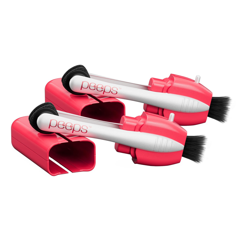 Peeps CarbonKlean eyeglass cleaner compact red 2-pack for on-the-go use