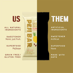 PEJI BAR gluten-free label appeals to allergy-conscious shoppers.
