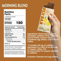 PEJI BAR Morning Blend ingredients highlight fruit and pejibaye fiber.