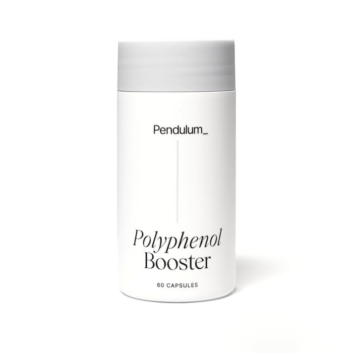 Pendulum Polyphenol Booster bottle front view shows product designed for gut health