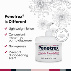 Penetrex quick-absorbing lotion application illustrates mess-free use before dressing.
