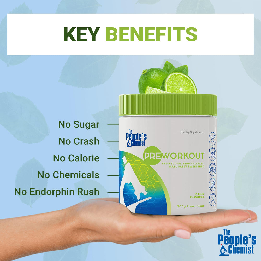 People's Chemist The Pre-Workout Lime in athlete scene suggests focused workouts