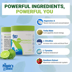 People's Chemist The Pre-Workout Lime ingredients graphic signals a clean formula