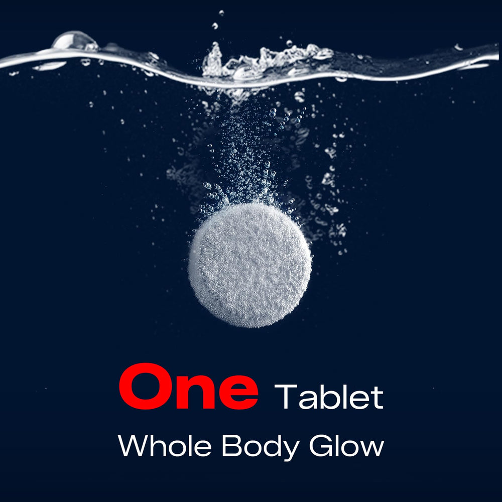 PEPAX hydrogen tablets dissolving in glass shows quick fizz for refreshing water.