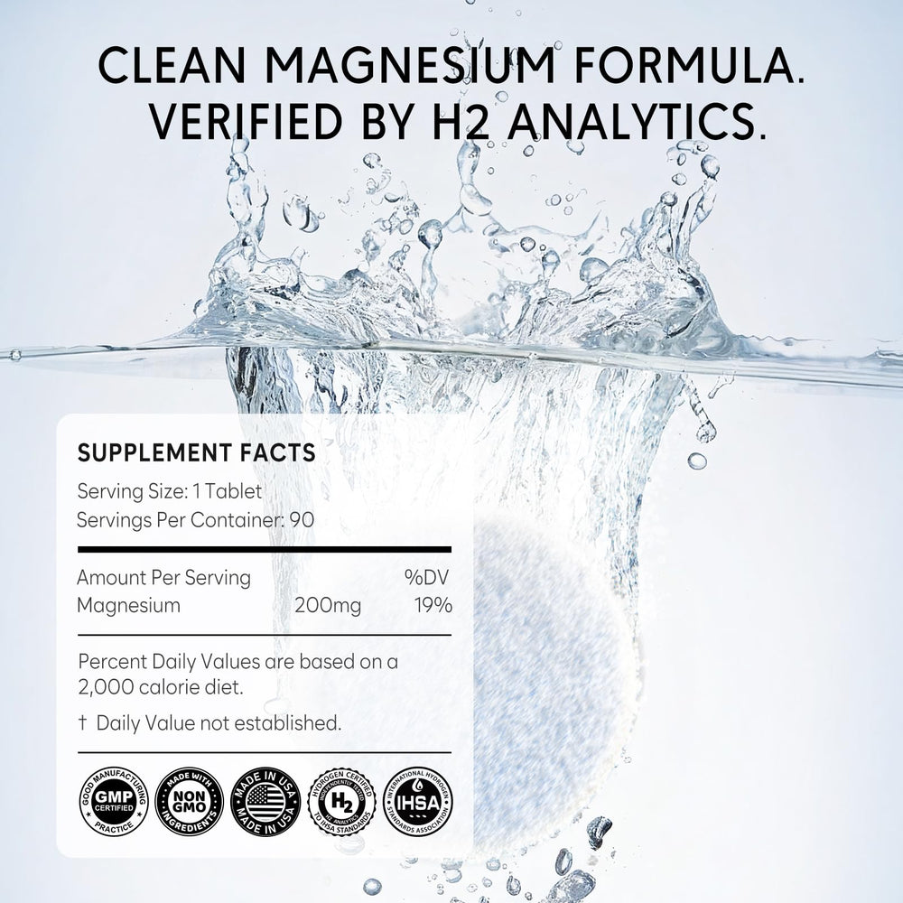 PEPAX tablets dissolve with natural acids for clean hydrogen release and fizz.
