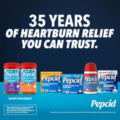 Label close-up highlighting berry flavor and dual-action formula.