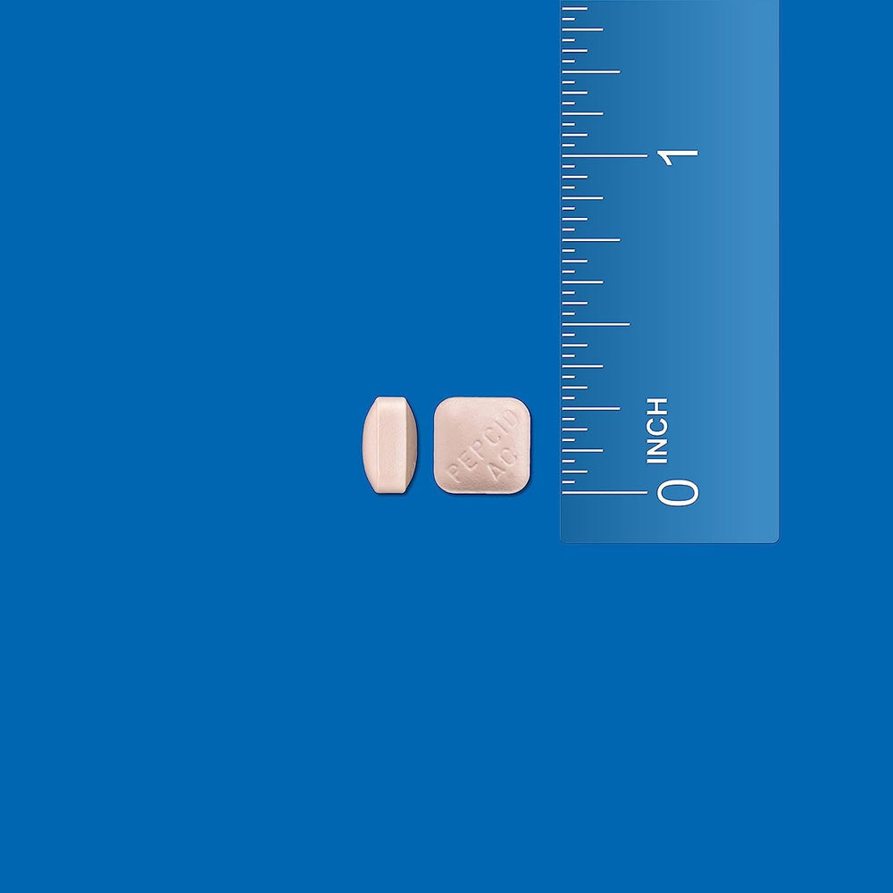 Pepcid Original Strength pack showing 180 tablets option for long-term use.