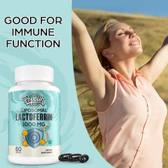 Pepeior Liposomal Lactoferrin softgels back label with dosage and ingredients