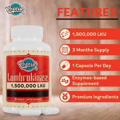 Pepeior Lumbrokinase capsule with water demonstrates easy daily intake.