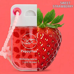 PeppyHands strawberry scent sanitizer spray, fruity aroma for pleasant daily protection