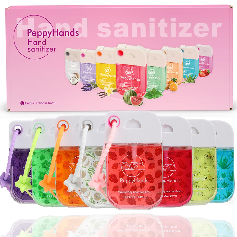 PeppyHands watermelon scent sanitizer spray for refreshing hands on the go